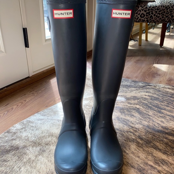 Hunter Shoes - Women’s Original Tall Matte Grey Hunter Boots